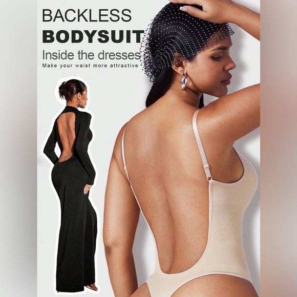 Women's Seamless Backless open back Bodysuit thong With Tummy Control BRAND NEW - Picture 10 of 16